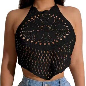 NWT | Love Tree Crochet Halter Tank Top | Size Large